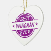 Décoration En Céramique Le meilleur Wingman toujours pourpre (Gauche)