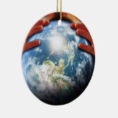 Décoration En Céramique Le monde entier dans ses mains (Droite)