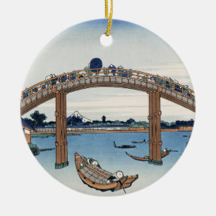 Décoration En Céramique Le mont Housai Fuji vu d'en bas Pont Homme