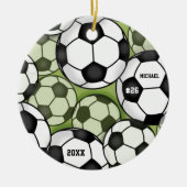 Décoration En Céramique Le nom de Jersey Number Year (Devant)