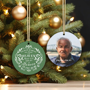 Décoration En Céramique Le paradis dans notre maison...Photo Mémorial Vert