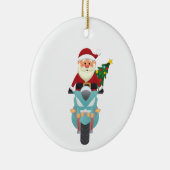 Décoration En Céramique Le Père Noël en moto (Droite)