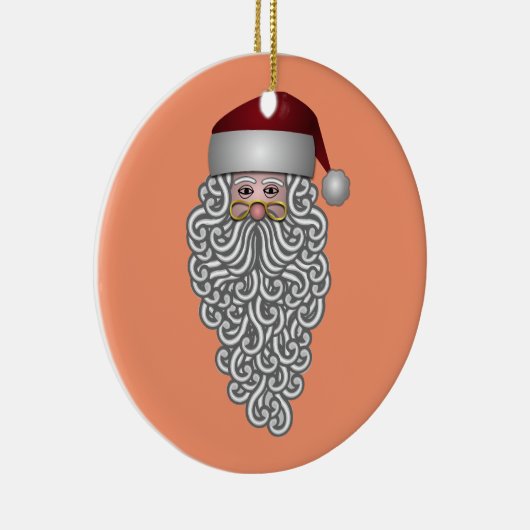 Décoration En Céramique Le Père Noël Orange Vert (Droite)