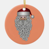 Décoration En Céramique Le Père Noël Orange Vert (Devant)