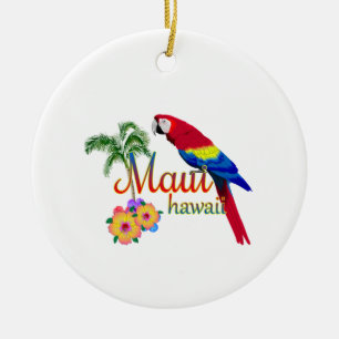 Décoration En Céramique Le perroquet de l'île tropicale de Maui Hawaii