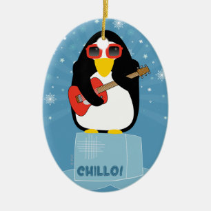 Décoration En Céramique Le pingouin frais de Rockin indique Chillo à Noë