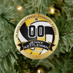 Décoration En Céramique Le plus grand joueur de volley-ball du monde perso<br><div class="desc">🥇 UN DESIGN D'ART ORIGINAL DE DROIT D'AUTEUR DE Donna Siegrist SEULEMENT DISPONIBLE SUR ZAZZLE! do-it-yourself Volleyball Sport Player ornement de Noël prêt pour vous à personnaliser. Présenté dans une couleur orange, noir et or prêt à vous pour ajouter votre numéro, année et nom et dire si vous avez besoin...</div>