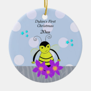 Décoration En Céramique Le premier Noël de bébé abeille
