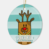 Décoration En Céramique Le premier Noël du Bébé du Cerf mignon (Gauche)