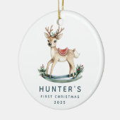 Décoration En Céramique Le premier Noël du bébé renne (Gauche)