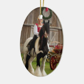 Décoration En Céramique Le Roi gitan Gypsy Vanner Christmas Ornament (Gauche)