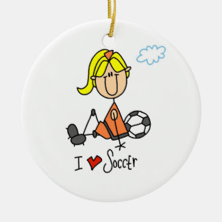 Décoration En Céramique Le schéma blond cadeaux de bâton de fille du