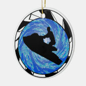 DÉCORATION EN CÉRAMIQUE LE SKI DE JET (Gauche)