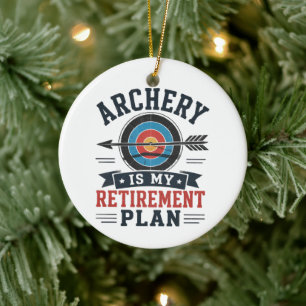 Décoration En Céramique Le Tir à l'Arc Est Mon Plan De Retraite Archer