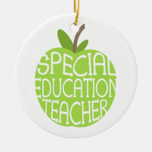 Décoration En Céramique Le vert Apple de professeur d'éducation spéciale