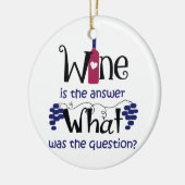Décoration En Céramique Le vin est la réponse (Gauche)