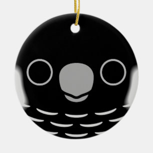 Décoration En Céramique Le visage du cockatoo noir de Baudin