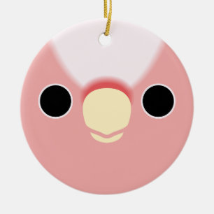 Décoration En Céramique Le visage d'un Cockatoo rose
