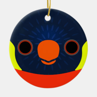 Décoration En Céramique Le visage d'un lorikeet coucher de soleil