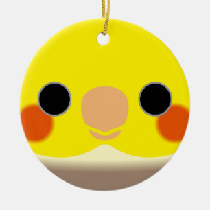 Décoration En Céramique Le visage d'une cannelle pied mâle cockatiel