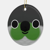 Décoration En Céramique Le visage d'une perruque verte (Gauche)