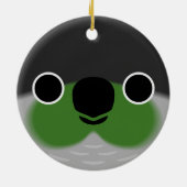 Décoration En Céramique Le visage d'une perruque verte (Dos)