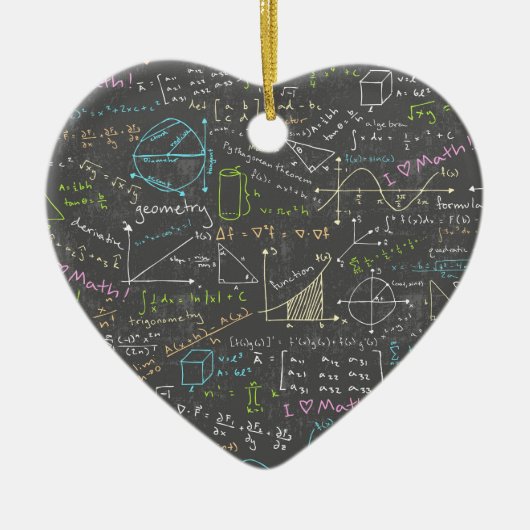 Décoration En Céramique Leçons de mathématiques (Devant)