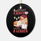 Décoration En Céramique Lecture Aujourd'Hui Un Lecteur Demain Un Leader (Gauche)
