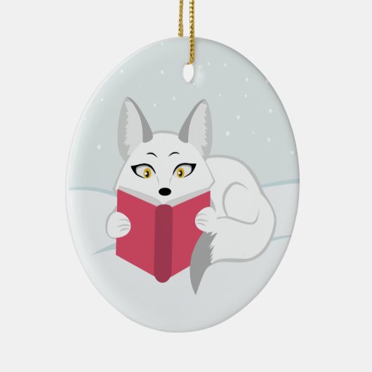 Décoration En Céramique Lecture Fox (Droite)