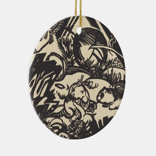 Décoration En Céramique Légende animale Tierlegende de Franz Marc | (Droite)