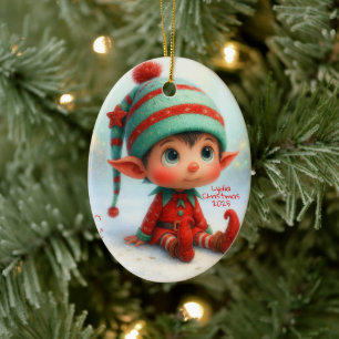 Décoration En Céramique L'Elfe Enchanté La Magie de Noël au Pôle Nord