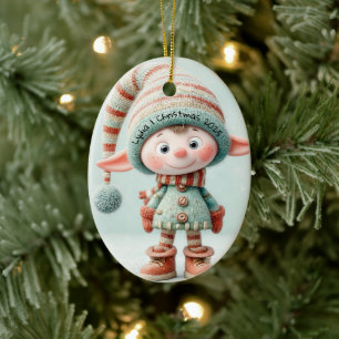Décoration En Céramique L'Elfe Enchanté La Magie de Noël au Pôle Nord