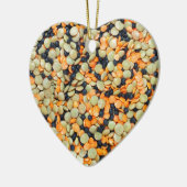 Décoration En Céramique Lentilles vertes, oranges et noires (Gauche)