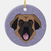 Décoration En Céramique Leonberger personnalisable (Dos)