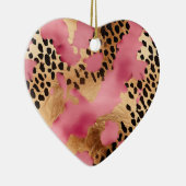 Décoration En Céramique Léopard doré rose (Droite)
