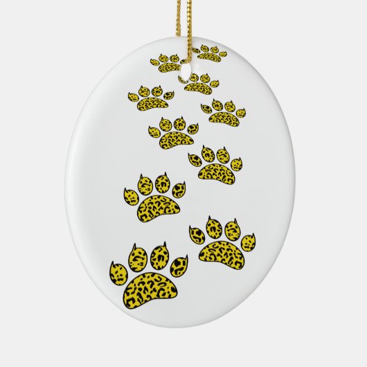 Décoration En Céramique Leopard Empreinte de patte Throw (Droite)