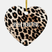 Décoration En Céramique Léopard noir crème (Devant)