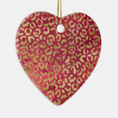 Décoration En Céramique Léopard rouge doré (Droite)