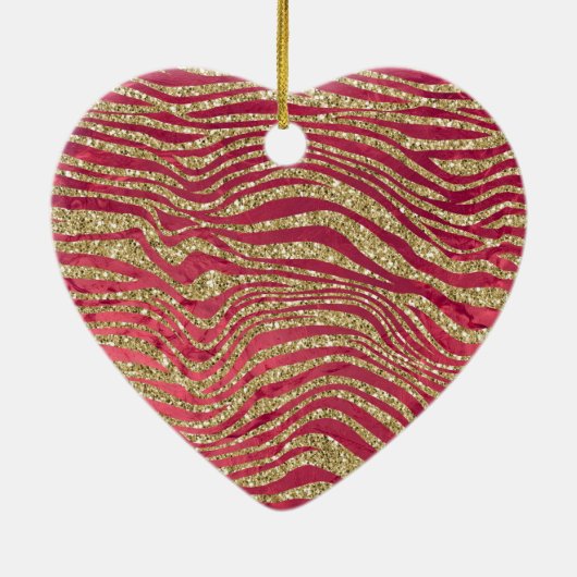 Décoration En Céramique Léopard rouge doré (Dos)