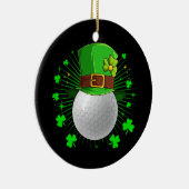 Décoration En Céramique Leprechaun Golf Ball St Patrick's Day Tee (Droite)
