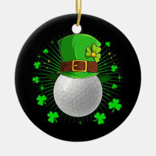 Décoration En Céramique Leprechaun Golf Ball St Patrick's Day Tee