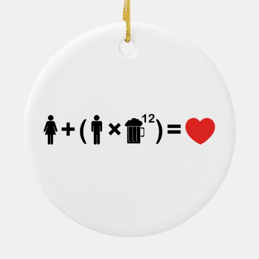 Décoration En Céramique L'équation d'amour pour les hommes (Dos)