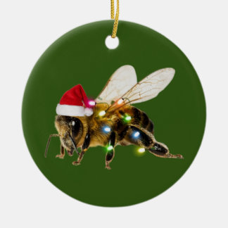Décoration En Céramique Les abeilles aux feux des Casquettes Noël