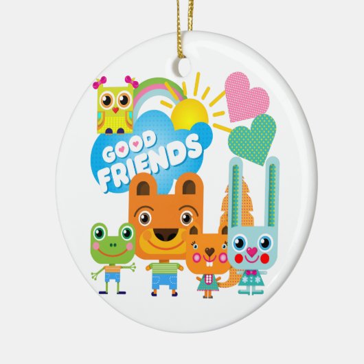 Décoration En Céramique Les animaux bons amis (Gauche)