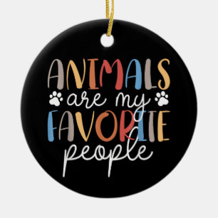 Décoration En Céramique Les Animaux Sont Mes Personnes Préférées Drôle Ama