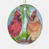 Décoration En Céramique Les cardinaux dans un arbre (Gauche)