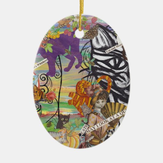 Décoration En Céramique Les chats peuvent regarder une Reine Onament (Devant)