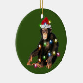Décoration En Céramique Les Chimpanzés illuminés par les Casquettes Noël (Droite)