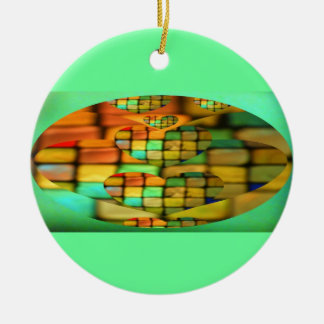 Décoration En Céramique Les coeurs en verre colorés de tuile sautent