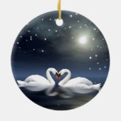 Décoration En Céramique Les cygnes qui aiment (Dos)